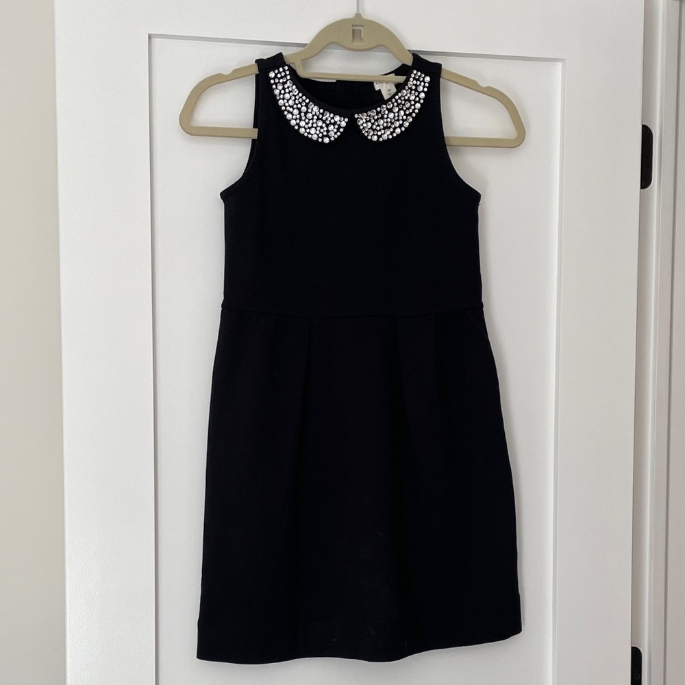 Crewcuts Black Dress with Embellished Collar
